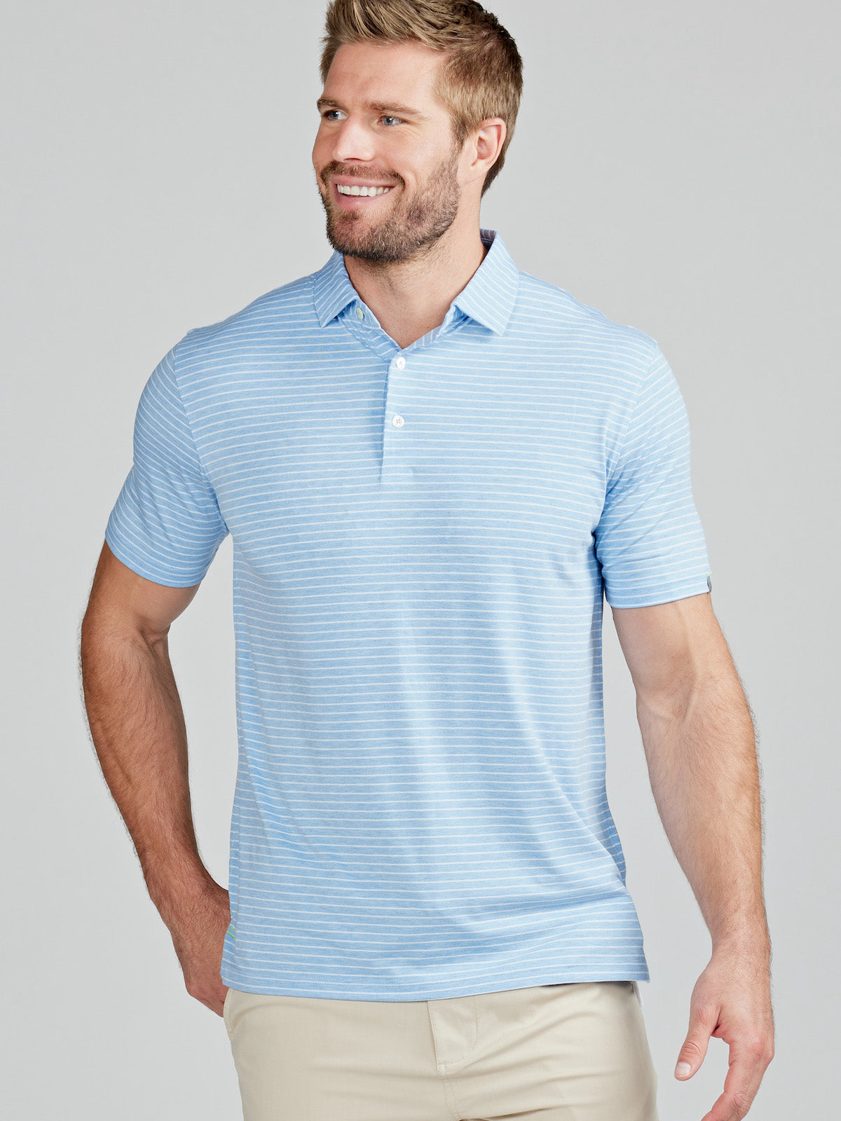 Tasc Mens Cloud Polo - Brookline Stripe